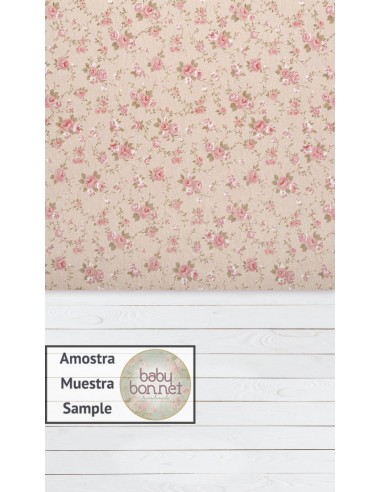 Antique floral fabric (backdrop - wall and floor)