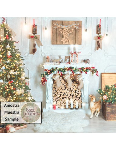 Livingroom with festive decoration (backdrop)