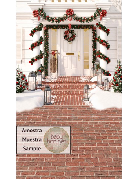 Entrada festiva (fundo fotográfico - parede e chão)