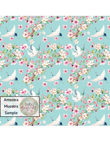 Floral pattern with swans (backdrop)