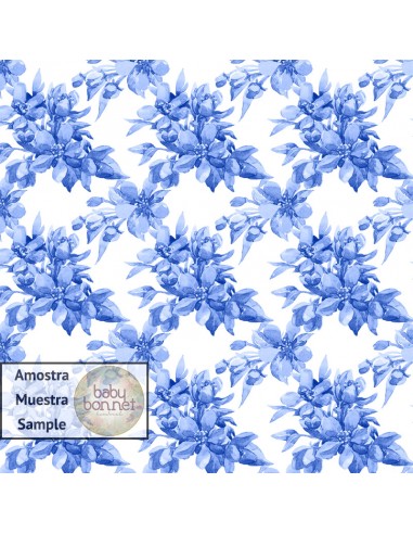 Pattern of large blue flowers (backdrop)