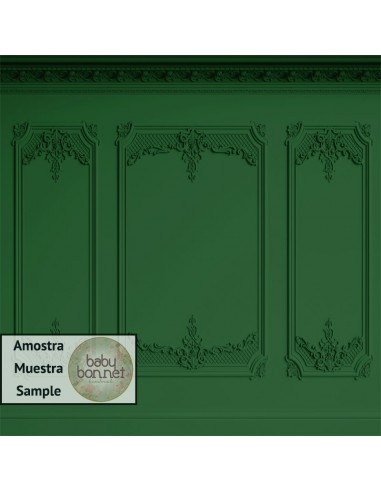 Parede verde com decoração clássica (fundo fotográfico)