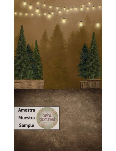 Foggy pine forest (backdrop - wall and floor)