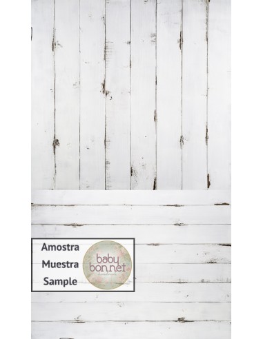 Stripped white vintage wood 3014 (backdrop - wall and floor)
