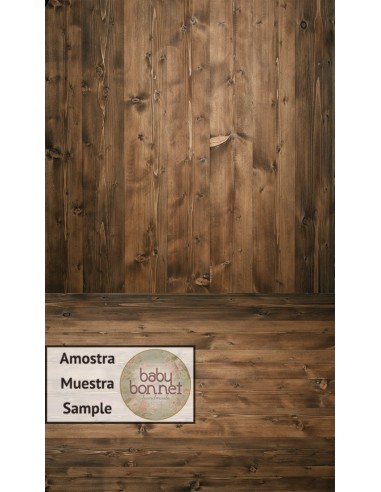 Parquet de madeira escura texturizada 3025 (fundo fotográfico - parede e chão)