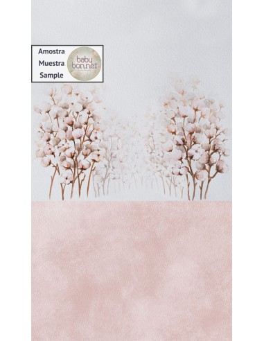Flor de algodão (fundo fotográfico - parede e chão)