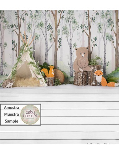Animals in the woods (backdrop - wall and floor)