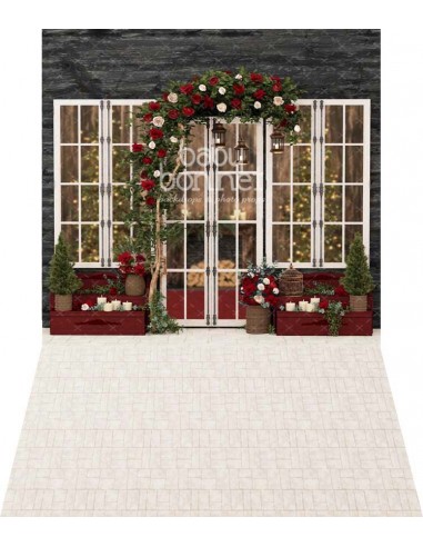 Frontage with Christmas flowers (backdrop - wall and floor)