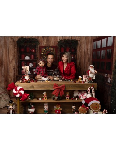 Kitchen with Christmas decoration (3D backdrop)