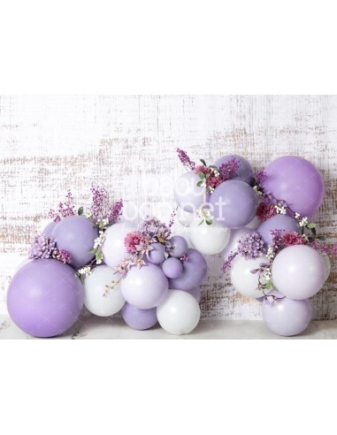 Balões lilás (fundo fotográfico)