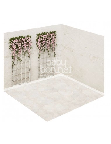Pink pending flowers (3D backdrop)
