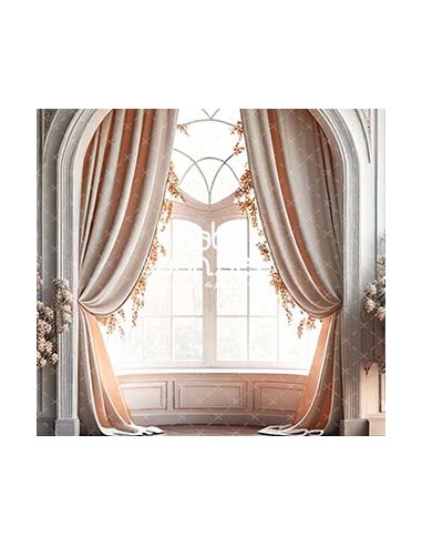 Classic window in nude color (backdrop)