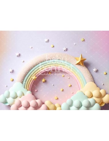 Arco-íris pastel (fundo fotográfico)