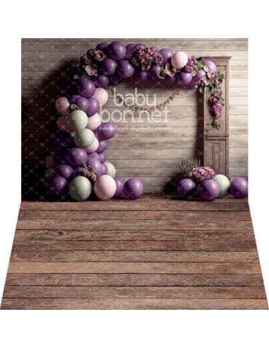 Rustic aubergine frame (backdrop - wall and floor)