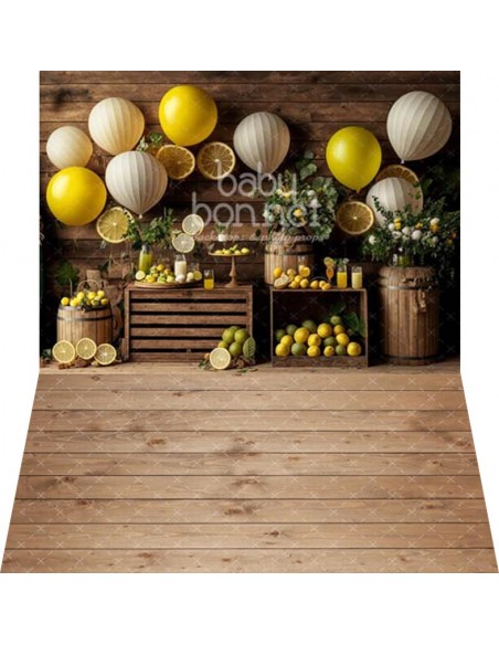 Decor de limonada (fondo fotográfico - pared y suelo)