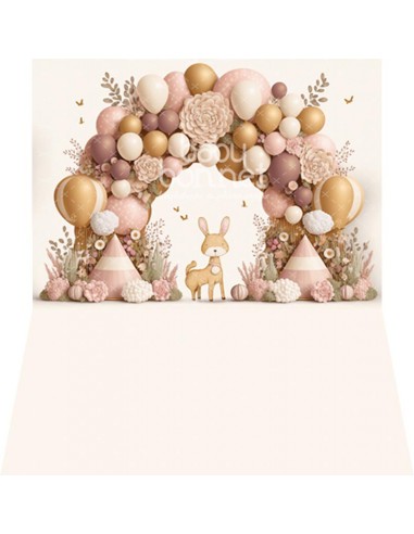 Soft pink tipis (backdrop - wall and floor)