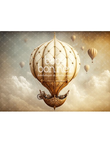 Balão vintage dourado (fundo fotográfico)