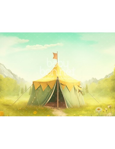 Tent in the meadow (backdrop)