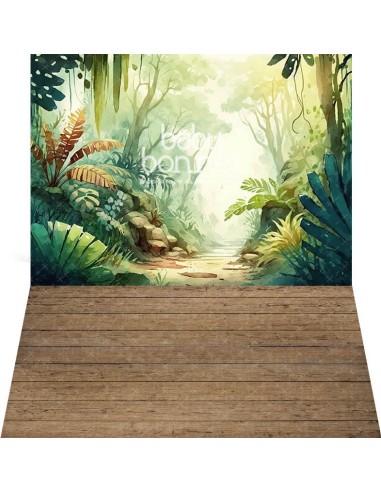 Bosque tropical (fondo fotográfico - pared y suelo)