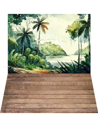 Tropical Amazonia (backdrop - wall and floor)