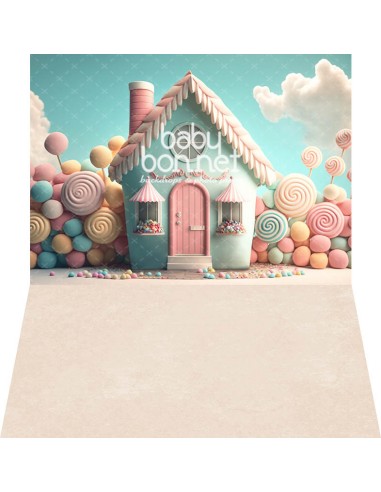 Casa lollipop (fundo fotográfico - parede e chão)