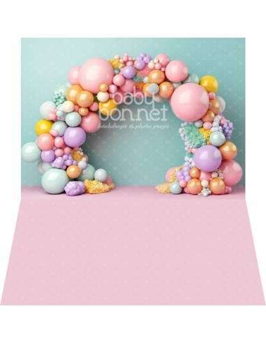 Marshmallow arch (backdrop - wall and floor)