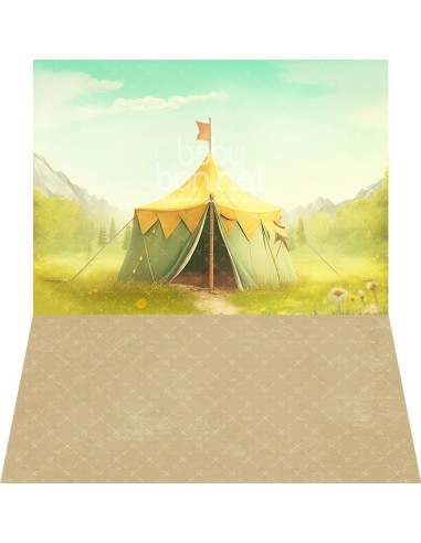 Tent in the meadow (backdrop - wall and floor)