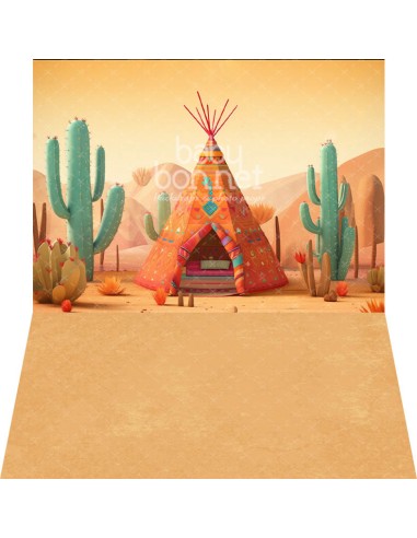 Tipi in the desert (backdrop - wall and floor)