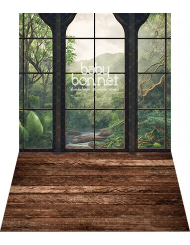 View to the woods (backdrop - wall and floor)
