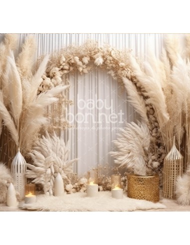 Arch with boho decor (backdrop)