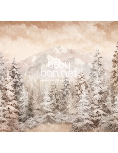 Pine trees in sepia (backdrop)