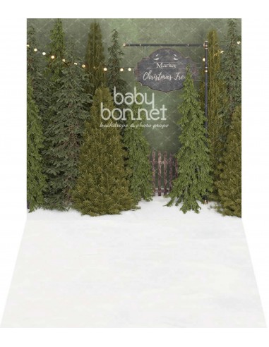 Christmas pine trees sale (backdrop - wall and floor)