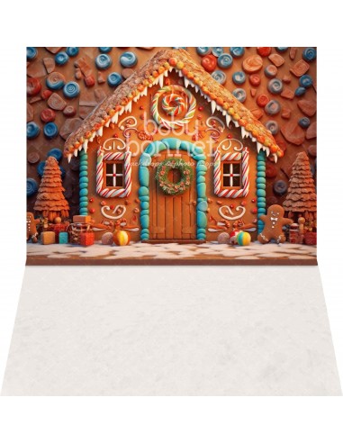 Gingerbread house (backdrop - wall and floor)