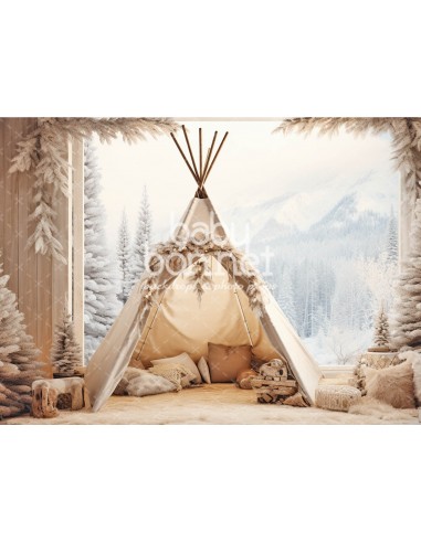 Room with tipi (backdrop)