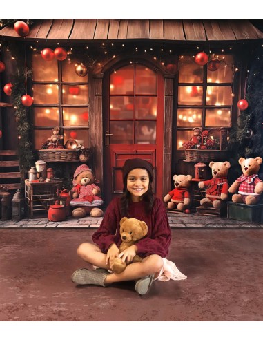 Little toy shop with teddy bears (backdrop)