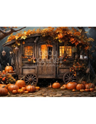 Pumpkin wagon (backdrop)