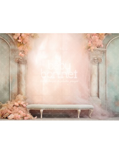 Tulle curtain and banquette (backdrop)