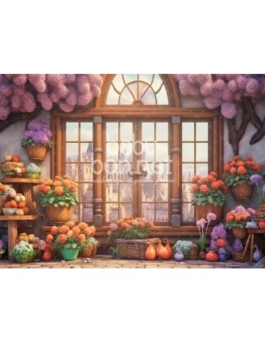 Flowers and vegetables (backdrop)