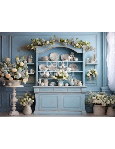 Vintage blue cabinet (backdrop)