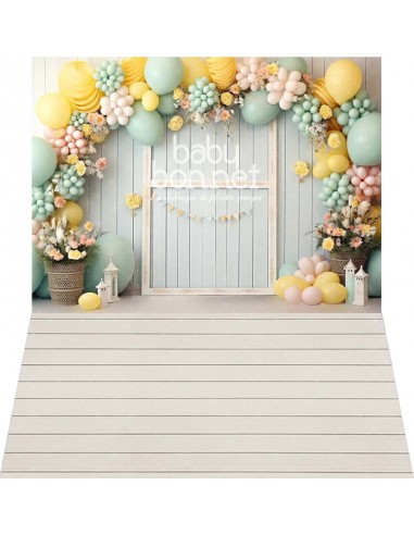 Easter balloons (backdrop - wall and floor)
