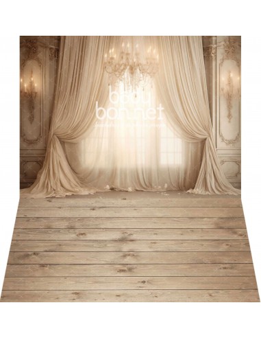 Curtains and chandelier (backdrop - wall and floor)