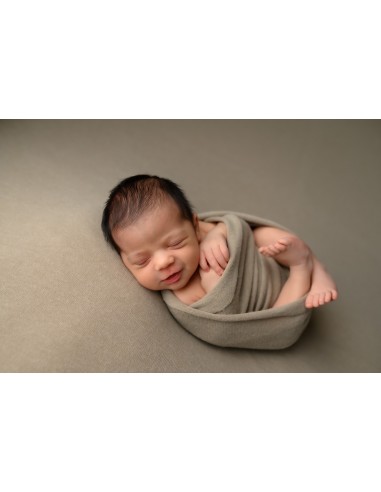 Blended greenish-beige knit bean bag fabric (with or without wrap + headband)