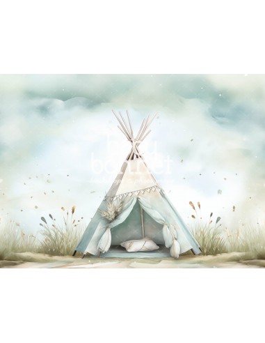 Tipi in the meadow (backdrop)