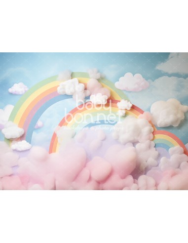 Rainbows in the clouds (backdrop)