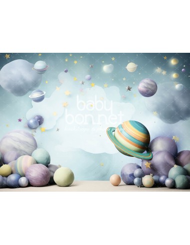 Planets and little stars (backdrop)