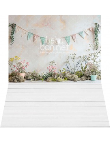 Wild flower bunting (backdrop - wall and floor)