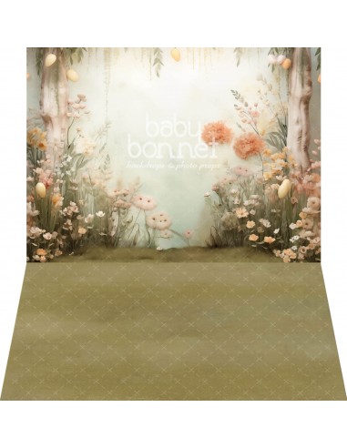 Pastel forest (backdrop - wall and floor)