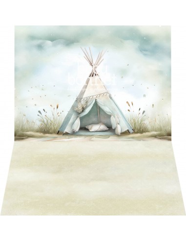 Tipi in the meadow (backdrop - wall and floor)