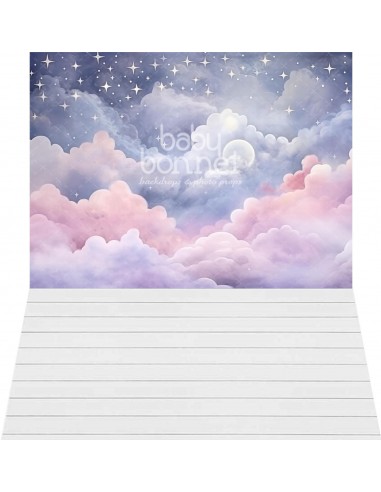 Moon above the clouds (backdrop - wall and floor)