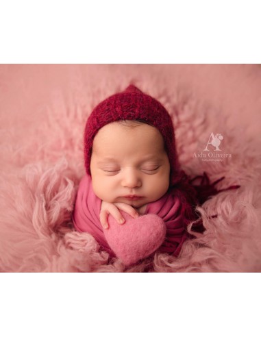 Pixie baby bonnet in extra-soft wool (various colors)